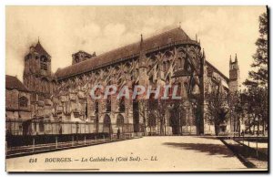 Old Postcard Bourges La Cathedrale Cote Sud