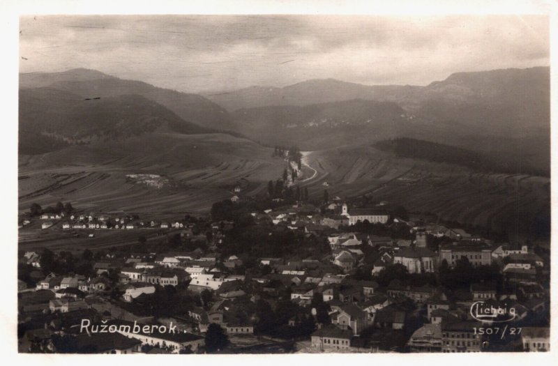 Slovakia Ružomberok View Vintage RPPC C368