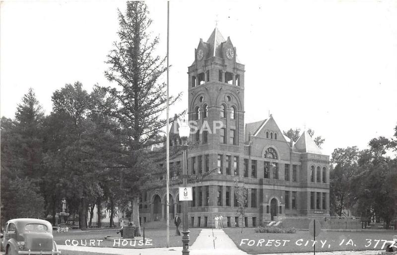 C18/ Forest City Iowa Ia c1950s Photo RPPC Postcard Winnebago County Court House