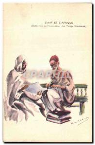 Old Postcard The Art And Africa the Algerian writer piblic