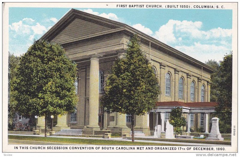 Exterior,  First Baptist Church,  Columbia,  South Carolina,  00-10s