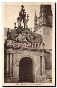 Old Postcard Carnac Porch of the Church