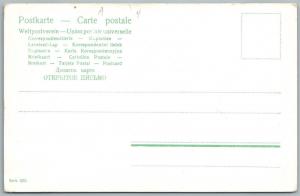 MULTIPLE BABIES on the TREE ANTIQUE POSTCARD