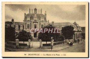 Old Postcard Deauville City Hall and Post Office