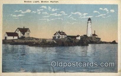 Boston light, Mass, USA Massachusetts USA Lighthouse Unused some corner wear,...