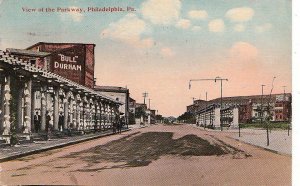 Postcard View of Parkway Philadelphia PA Bill Duram Tobacco