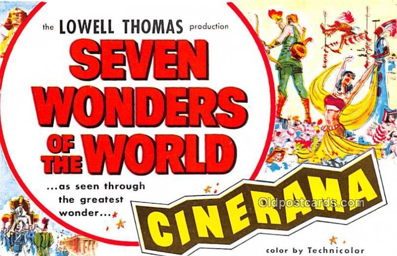 Lowell Thomas, Seven Wonders of the World, Cinerama Movie Star Actor Unused 