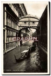 Old Postcard Venezia Ponte Dei Sospiri