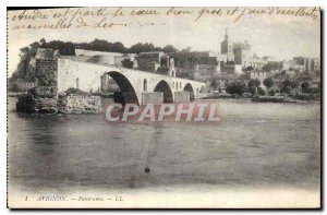 Old Postcard Panorama Avignon