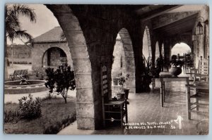Mexico Postcard Corredor Del Hotel Valles Ciudad Valles San Luis Potosi c1940's