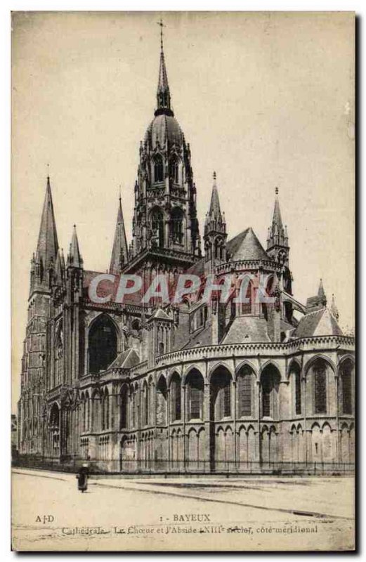 Old Postcard Bayeux Cathedral Choir and The Apse