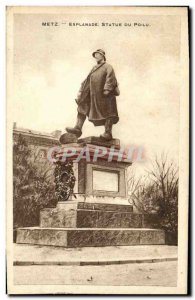 Old Postcard Metz Esplanade Statue Hairy Army