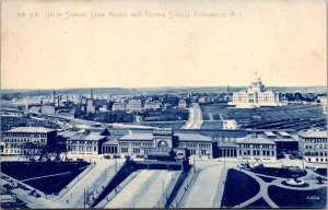 PC Union Railroad Station State House and Normal School Providence Rhode Island