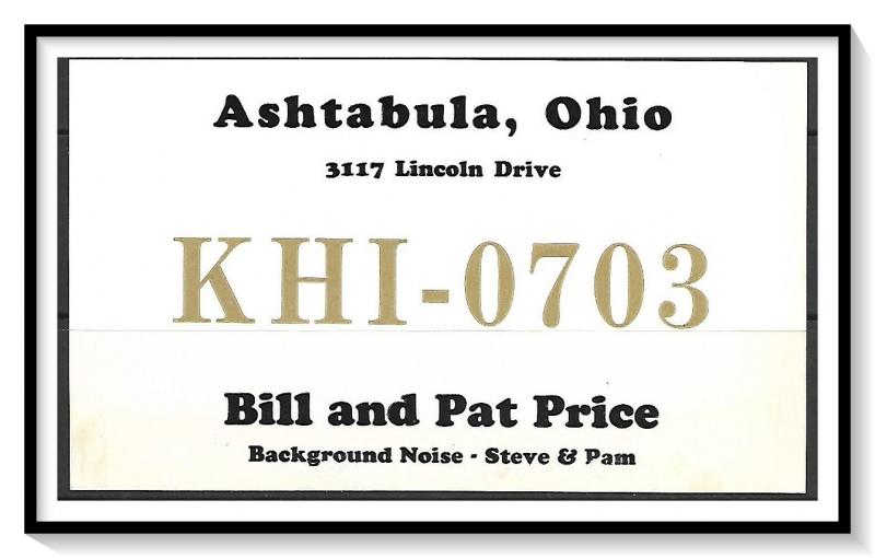 Ohio, Ashtabula QSL Ham Radio - (MX-019)