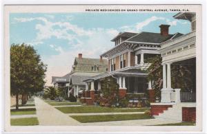 Grand Central Avenue Tampa Florida 1920c postcard