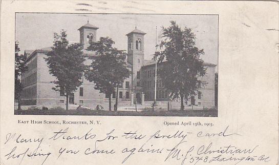 New York Rochester East High School 1907