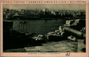 1929 HAMBURG-AMERICAN LINE HAVANNA CUBA POSTCARD 38-247