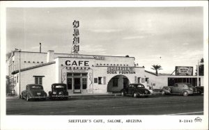 SALOME ARIZONA AZ Sheffler's Caf� Vintage FRASHER'S FRASHERS RPPC