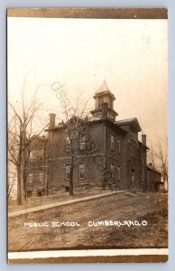 J87/ Cumberland Ohio RPPC Postcard c1910 Cambridge Public School 1861