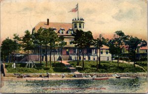 Postcard Pine Tree Inn, Point Independence in Onset Bay, Massachusetts