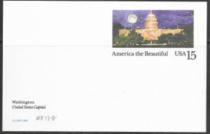 US Unused. America the Beautiful. UX138. Washington - US Capitol. Nice.