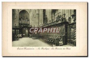 Old Postcard Organ Saint Maximin Basilica The woodwork of the choir
