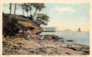 Profile, Savin Rock, Wilcox Pier in Distance New Haven, Connecticut, CT, USA ...