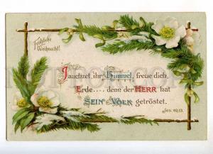 240371 CHRISTMAS X-Mas Flowers in Snow Vintage Color PC