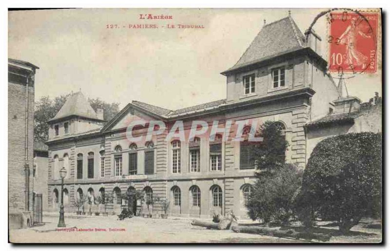 Old Postcard Pamiers Tribunal