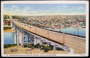 Vintage Postcard 1935 George Washington Memorial Bridge, Seattle, Washington