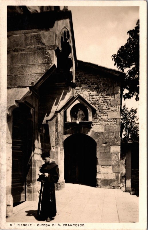 Italy Fiesole Chiesa di S. Francesco Vintage RPPC C158