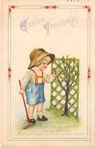 Ellen H Clapsaddle, Easter Greetings Holiday 1922 light postal marking on front