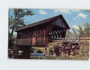 Postcard Cilleyville Covered Bridge, Blackwater River, Andover, New Hampshire