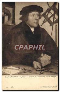 Old Postcard Astronomy Hans Holbein Portrait of Nicolas Kratzer & # 39astrono...