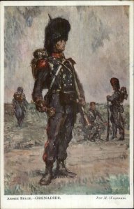 Armee Belge Belgian Army Uniforms Grenadier M. Wagemans c1910 Postcard