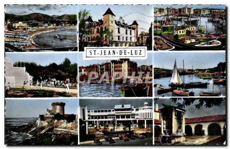 Old Postcard Saint Jean De Luz Beach Maison Louis XIV port Party Christera Ho...