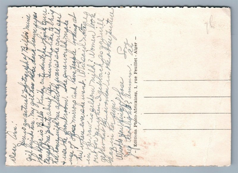 BELLES MAURESQUES SMOKING TOPLESS ARAB BEAUTIES RISQUE ANTIQUE POSTCARD