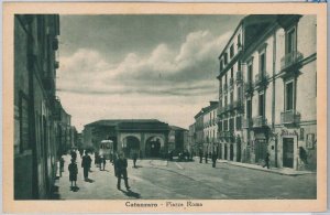 44398 vintage postcard - CATANZARO City - PIAZZA ROME-