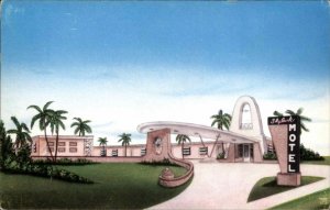 Perry Florida FL Motel 1950s-60s Postcard