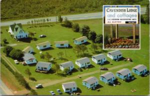 Cavendish Lodge & Cottages PEI Prince Edward Island Aerial Unused Postcard D48