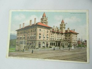 Vintage Postcard 1910's Antlers Hotel, Colorado Springs CO Colorado Phostint
