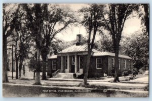 Winchendon Massachusetts MA Postcard Post Office Building 1910 Vintage Antique