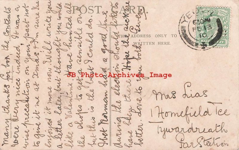 Valentine Day, Nister No 1620, Girl Watching Kittens Play with Toy