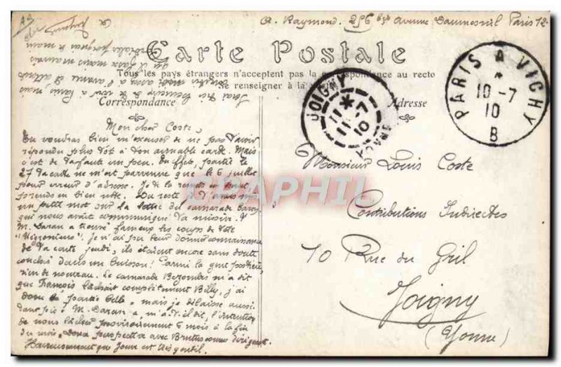 Old Postcard Jet Aviation flight Farman Camp of Chalons in Reims