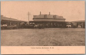 ROCHESTER NH RAILROAD STATION RAILWAY DEPOT ANTIQUE POSTCARD