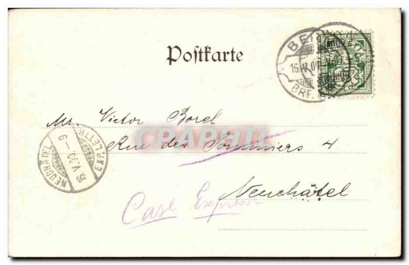 Old Postcard Gruss aus Bern Kornhausbrücke