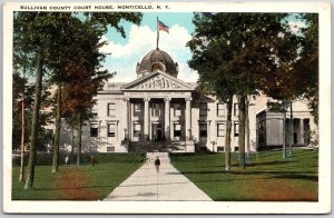 1929 Sullivan County Courthouse Monticello New York NY Front Posted Postcard