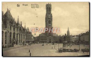 Postcard Old Bruges Grand Place