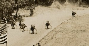 Norton KANSAS RPPC 1910 HARNESS RACE Horse Racing 2:13 1/4 Trotting Trotters KS 