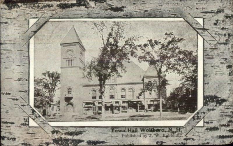 Wolfeboro NH Town Hall c1910 Postcard